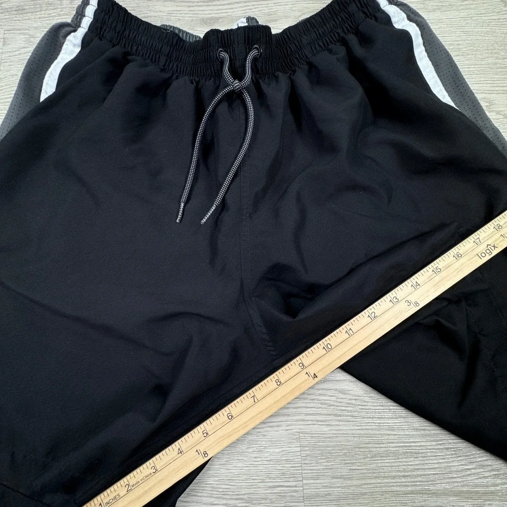 Nike Mens Shorts Athletic Running Training Black Grey‎ XXL Drawstring Mesh Lined